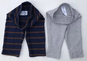 2pair~Carter's GREY & Gerber STRIPES Pants size 3months GOOD CONDITION pre-owned - Picture 1 of 6
