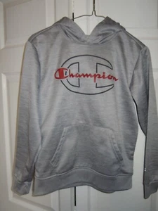 CHAMPION HOODIE YOUTH MEDIUM 10-12-BOYS/GIRLS YOUTH- HOODED SWEATSHIRT-GREY - Picture 1 of 3