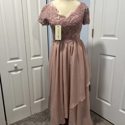 Vestido de novia mujer vestido largo color rosa talla 8 Foto 1 de 4