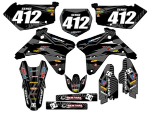 2005-2006 RMZ 450 MAYHEM Black Senge Graphics Kit Compatible with Suzuki - Picture 1 of 10