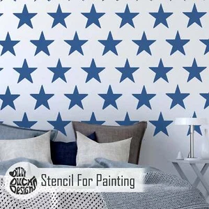 Plantilla de muebles de pared reutilizable de repetición de racimo de estrellas de 5 puntos Dizzy Duck - Imagen 1 de 6