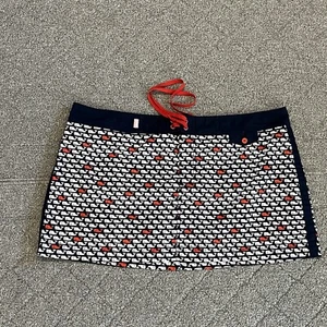 Vineyard Vines Skirt Womens Size 16 Navy Blue Red White Board Short Drawstring - Picture 1 of 8