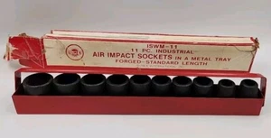 Sunex 11pc 1/2" SAE 6pt Point Impact Sockets Set Tools Drive - Picture 1 of 7