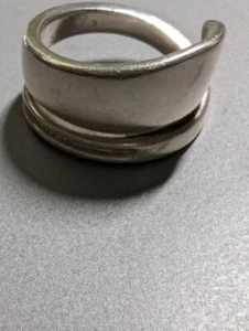 TIFFANY & CO MENS Vintage STERLING SILVER SPOON RING SZ 8.75-9 GUC - Picture 1 of 8