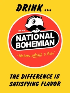 National Bohemian Beer w. Mr. Boh - Baltimore NEW Sign 30 x 40" USA STEEL - Picture 1 of 1