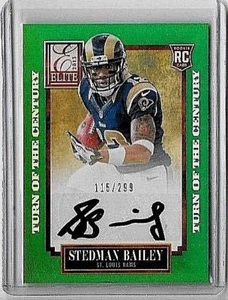 Autógrafo certificado novato Stedman Bailey 2013 #/299 ~ Rams - Imagen 1 de 1