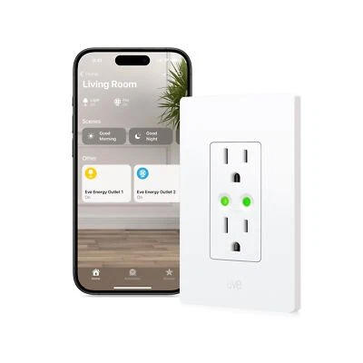 Eve Energy Outlet (Matter) &#8211; Smart Outlet & Power Meter, App & Voice Contr Foto 1 de 4