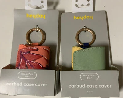 🔰 Heyday Apple AirPods Pro Leather Case with Clip Multicolor 🆕👉LOT OF TWO👈 - Image 1 of 2