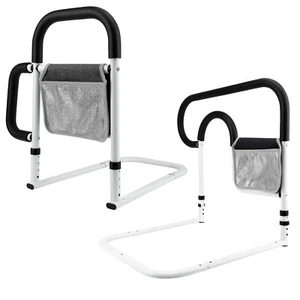 For 330LBS Bed Assist Handle Guard Rail Medical Adjustable Thick Frame Foam Grip - Imagen 1 de 26