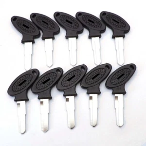 10Pcs Motorcycle Uncut Left Key Blank For Mopeds Chinese Scooter Bike GY6 150cc - Picture 1 of 9