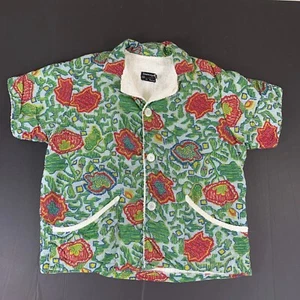 Towncraft Plus Penneys VTG 50s/60s Cabana Terry Cloth Lined Leisure Shirt Medium - Picture 1 of 9