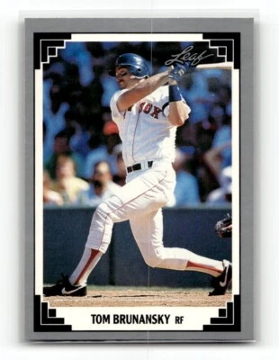 1991 Leaf Baseball Card Tom Brunansky Boston Red Sox #164 - Image 1 of 2