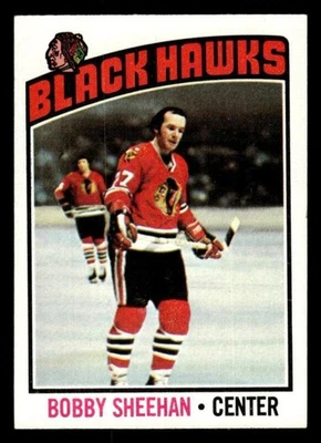 1976 TOPPS BOBBY SHEEHAN 183 NRMT HOCKEY CHICAGO BLACKHAWKS - Image 1 of 2