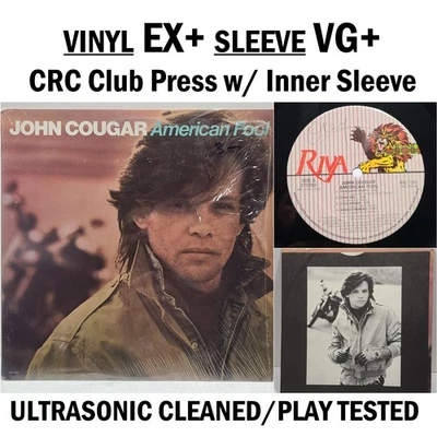 John Cougar Mellencamp American Fool LP Riva 1982 EX+ Vinyl Shrink CRC Club #46n Foto 1 de 4