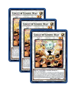 Yugioh! Cooky Yummy Way JUSH-EN020 (Rare) 1st Ed 3x "Yummy Deck Support" - Picture 1 of 1