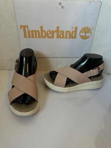 Sandali Timberland con zeppa in pelle taglia UK 5 EU 38
