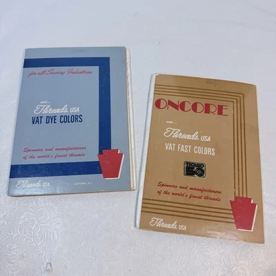 2 Vintage Threads USA Embroidery Floss Color Card Charts Cotton Poly Needlework - Image 1 of 4
