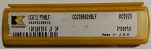 KENNAMETAL Carbide Inserts 5-pack KC5025 - CCGT215XX0LF - CCGT0602X0LF USA (A6) - Picture 1 of 3