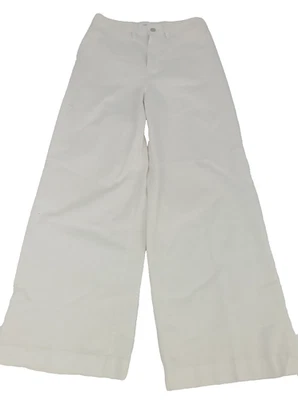 Mango Women's Denim Jeans Size 12 White Wide-Leg High Waist Zip Button New F1 - Image 1 of 4