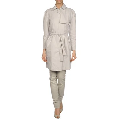 ABRIGO LANVIN CHAQUETA LARGA CON CINTURÓN MEZCLA DE ALGODÓN GABARDINA $2,070 talla FR 40 / US 8 Foto 1 de 4