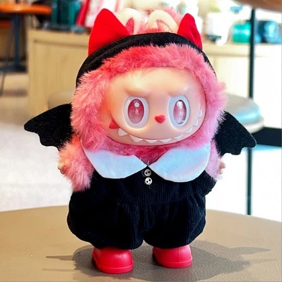 (No Dolls) Set For 17cm LABUBU Clothes The Monsters Plush Doll Wings Devil Suit - Image 1 of 4