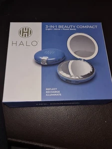 NEU Halo 3 in 1 Kompaktspiegel/Licht/Handy Ladegerät - bis zu 5 Stunden Ladezeit - Bild 1 von 1