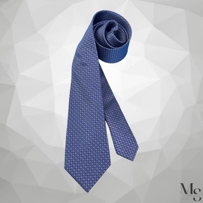 CANALI 1934 年当前紫色几何丝绸领带意大利制造 59 英寸 - 3.25 英寸 EX COND — 第 1/4 张图片