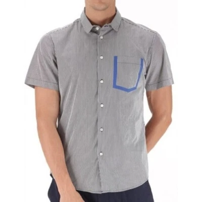 Camisa Marc by Marc Jacobs Para Hombres Manga Corta Calce Ajustado Abotonada en Phantom S $188 Foto 1 de 2