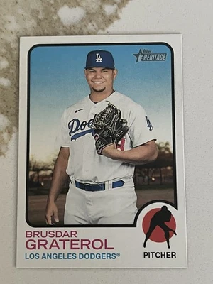Brusdar Graterol Los Angeles Dodgers 2022 Topps Heritage Short Print SP #480 - Image 1 of 2