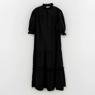 Pomander Place by Tuckernuck Black Selena Maxi Dress sz XXXL 3XL Puff Sleeve - Image 1 of 4