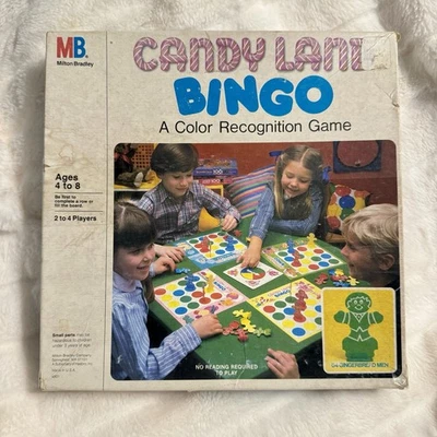 Vtg Candy Land Bingo COMPLETE Milton Bradley 1984 Kids Color Matching Game - Image 1 of 4
