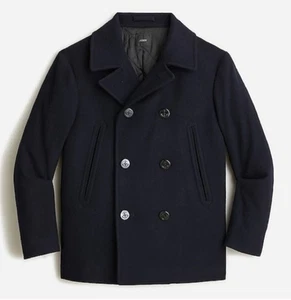 Men’s J.Crew Dock 100% Wool Navy Peacoat PrimaLoft size XL - Picture 1 of 4