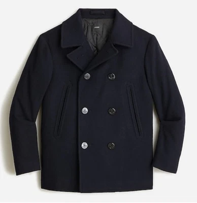 Men’s J.Crew Dock 100% Wool Navy Peacoat PrimaLoft size XL - Image 1 of 4