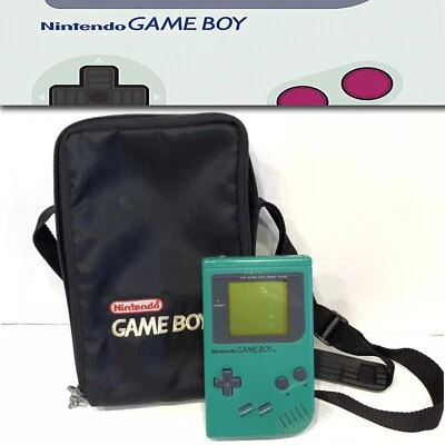 Consola Nintendo Game Boy Original Play it Loud Verde DMG-01 con Estuche de Transporte Foto 1 de 4
