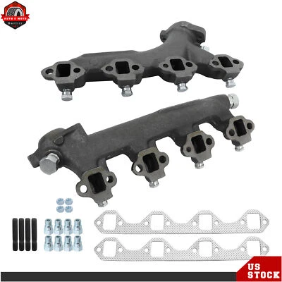 Juego de colectores de escape para Ford E-150 E-250 Econoline F-150 1988-1996 5,8 L diestro y derecho Foto 1 de 4