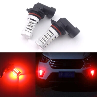 2pcs Red H10 9145 9140 Car Truck Pickup Fog Lights Driving Lamp 92-SMD LED Bulbs - Image 1 of 4