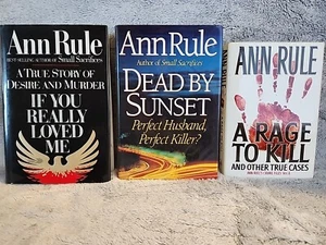 Ann Rule True Crime 3 Hardcover  Book Lot Bundle - Bild 1 von 12