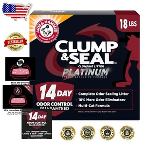 Clump & Seal Platinum 14-Day Odor Control Cat Litter, 18 lbs for Multi-Cats - Picture 1 of 12