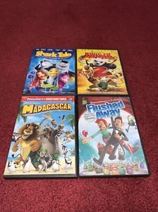 4 Kids DreamWorks DVD’s CIB-Sharks Take-Madagascar-Kung Fu Panda-Flushed Away-GC - Picture 1 of 12