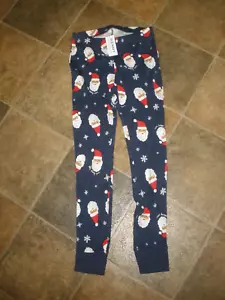 New unisex Pajama bottoms Old Navy M (8) Navy Blue w/ Santa Claus (50) - Picture 1 of 4