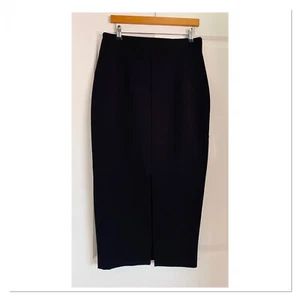 NWOT Sheike Long Black Pencil Skirt 14 Front Split - Picture 1 of 2