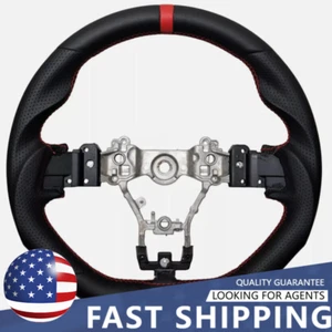 Red Strip Steering Wheel Fit For Subaru STI WRX S209 2015-2020 Black Sports HOT - Foto 1 di 6