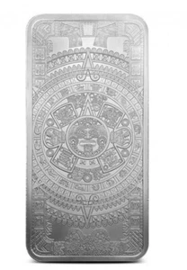 10 oz Golden State Silver Bar | Aztec Calendar - Picture 1 of 2