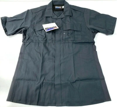 NEW MEDIUM REG BLAUER MENS SHORT SLEEVE BDU TACTICAL SHIRT 8740 DARK GREY MEDIUM - Image 1 of 3