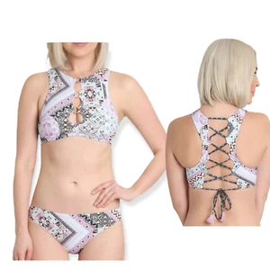 Nanette Lepore Hannah hochgeschlossen Marrakesch Megerie Bikini Set Schwimmen Set Größe 10 - Bild 1 von 12