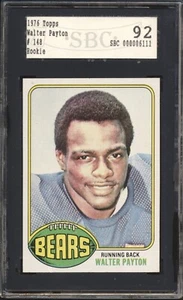 Fútbol americano Walter Payton 1976 Topps novato #148 SBC 92/8,5 CHICAGO BEARS HOF - Imagen 1 de 2