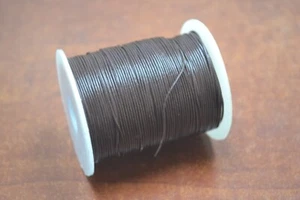 100 METER GENUINE BROWN LEATHER BEADING CORD STRING DIY 0.5mm #A174 - Picture 1 of 1