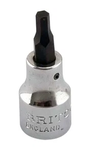 BRITOOL ENGLAND 3/8" ANTRIEB AF INBUSSCHLÜSSEL / SECHSKANT BIT STECKSCHLÜSSELBEREICH - Bild 1 von 7