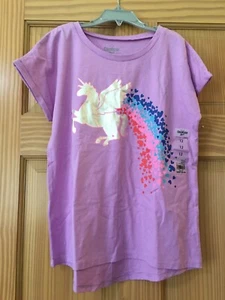 NWT Oshkosh Unicorn Shirt Top Girls Short Sleeve Purple 6/6x, 7, 8, 10, 12, 14 - Picture 1 of 1