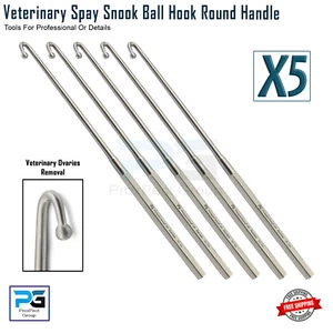 Spay Snook Retractor Hook Overies Removal Laboratory Instrument Veterinary x5 - Picture 1 of 11